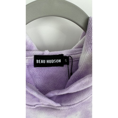 Beau Hudson Kids Happy Hoodie Size 5 Purple Tie Die New Smile Long Sleeve Cotton - Picture 6 of 10