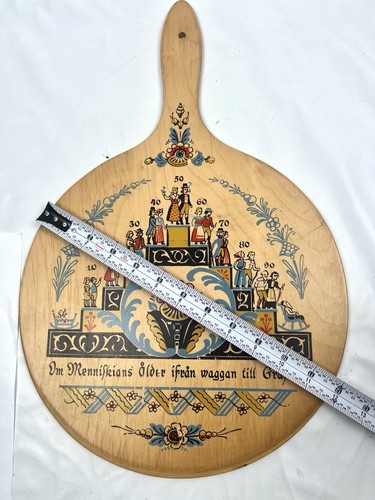 Vintage schwedisches Schneidebrett - handbemalt. 12 zoll - Bild 4 von 4