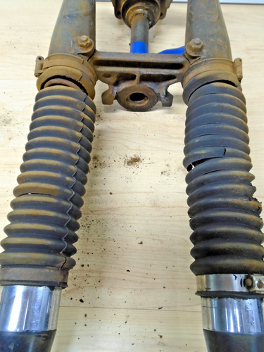 1966 BSA Motorcycle Thunderbolt Lightening-A65 A65L #1675 FRONT END FORKS+Parts - Bild 8 von 17