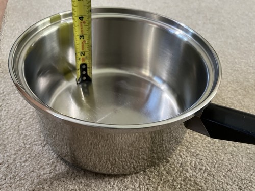Amway Queen 6-Piece Three Pot & Pan Set w/Lids 18/8 Stainless Steel Made in USA - Picture 11 of 16
