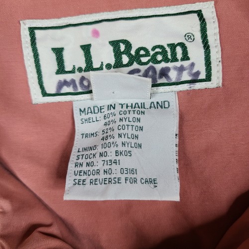 Vintage L.L. Bean Safari Jacket Mesh Vented Size L Salmon Pink Convertible 90s - Picture 8 of 20