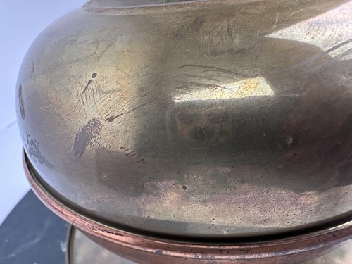 Vtg Union Pacific Railroad Vintage Spittoon Brass Double Embossed 5.5” - Picture 14 of 17