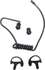 Replacement acoustic tube coil with earbuds for two way radio