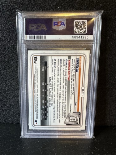 2020 1st Bowman Chrome Sapphire Spencer Torkelson PSA 9 ! Tiger - Bild 2 von 2
