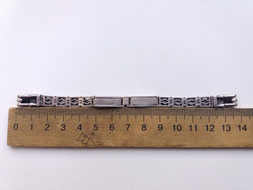 Soviet Russian Silver watch bracelet, 875 sterling silver, USSR, 1950s - Picture 21 of 24