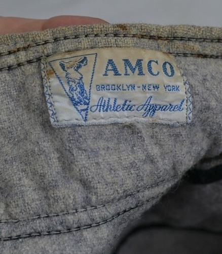 antique men's baseball uniform pants shirt gaiters gray wool 1940 original - Picture 6 of 12