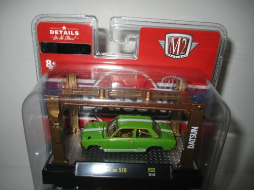 1970 Datsun 510 Model Gold lift Chase 1/64 Scale Diecast M2 Machines New RARE-ER - Picture 7 of 7