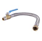 SharkBite Max 1/2 Inch Ball Valve x 3/4 Inch FIP x18 Inch Water Heater Connector