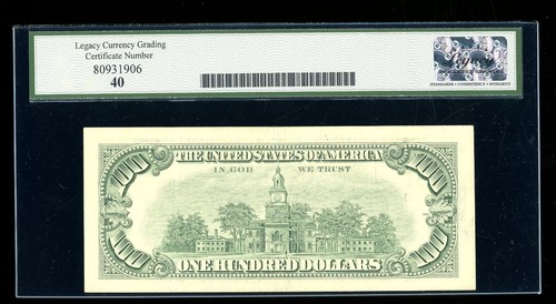 DBR 1990 $100 FRN Minneapolis Fr. 2173-I Legacy XF-40 Serial I10855979A - Picture 2 of 2