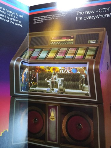 NSM City II Jukebox FLYER Phonograph Music Brochure Foldout Art Print Sheet 1984 - Picture 5 of 5