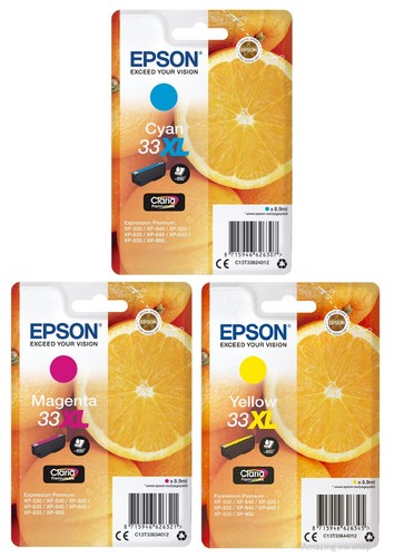 Genuine Epson 33XL, Orange Ink Cartridges, XP-530, XP-630, XP-635, XP-830, LOT - Picture 12 of 16