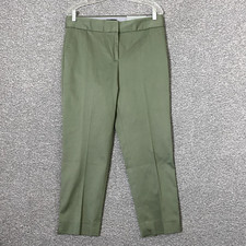 NEW Talbots Women's Size 8 Green Slim Leg Cropped Dress Pants