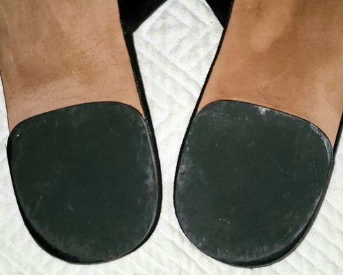 Diane von Furstenburg US 8 ~ EU 38 BLACK Cap Toe LOVE Flat Slide Mules EXCELLENT - Picture 16 of 24