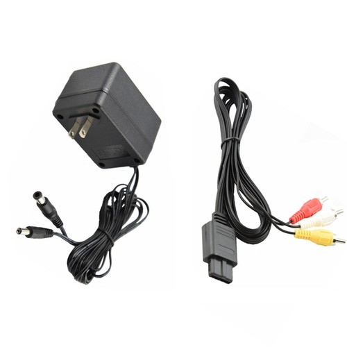 Audio AV RCA+AC Cable Power Supply Adapter Cord For Super Nintendo SNES Game Set - Picture 1 of 4