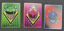 2019 Power Rangers Stickers x3 - Surreal Entertainment Hasbro Green, Pink, Blue