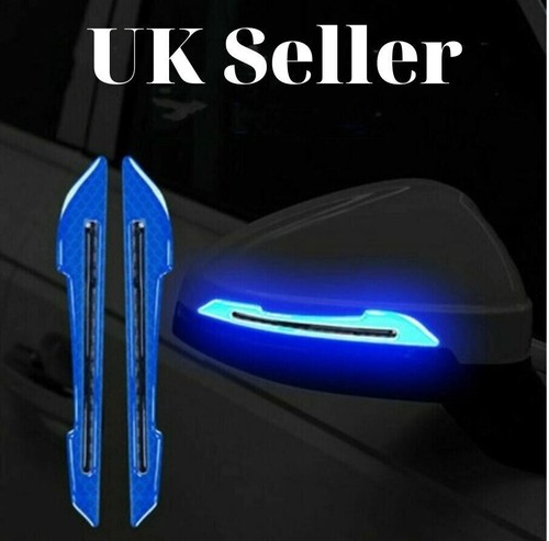 FITS VOLKSWAGEN REFLECTIVE STRIP CARBON FIBER CAR SIDE MIRROR VISIBLITY - Picture 6 of 28