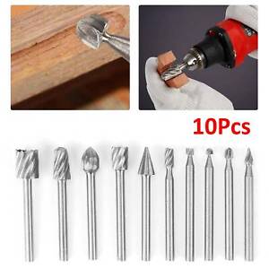10pcs Tungsten Steel Solid Carbide Burrs for Dremel Rotary Tool Bit Accessories