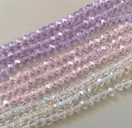 Perles de verre cristal à facettes 4 mm | bricolage bijoux bricolage lot de 400 pièces / 7,5 €; 120 pièces / 3 € - Photo 29/85
