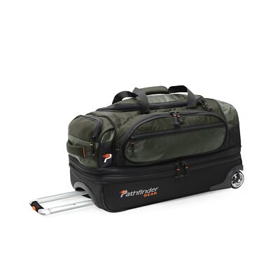Pathfinder Gear 26 Inch Rolling Drop Bottom Duffel, Olive, One Size