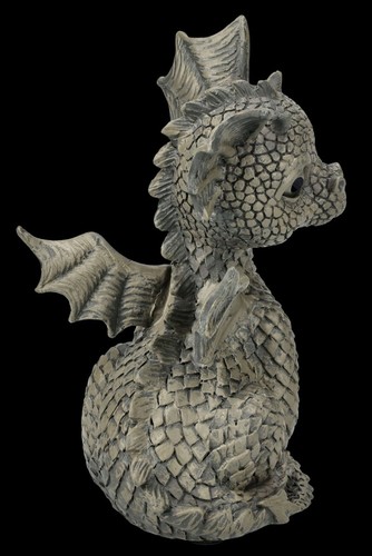 Gartenfigur klein - Schelmischer Drache - Fantasy Garten Figur 13,5cm - Afbeelding 5 van 7