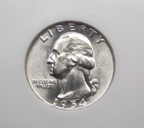 1954 "D" Washington SILVER Quarter 25c NGC MS64 #032 BU Uncirculated ECC&C, Inc