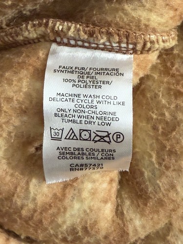 Ann Taylor Women’s S Brown Leopard Print 1/4 Zip Sherpa Fleece Pullover Jacket - Picture 9 of 9