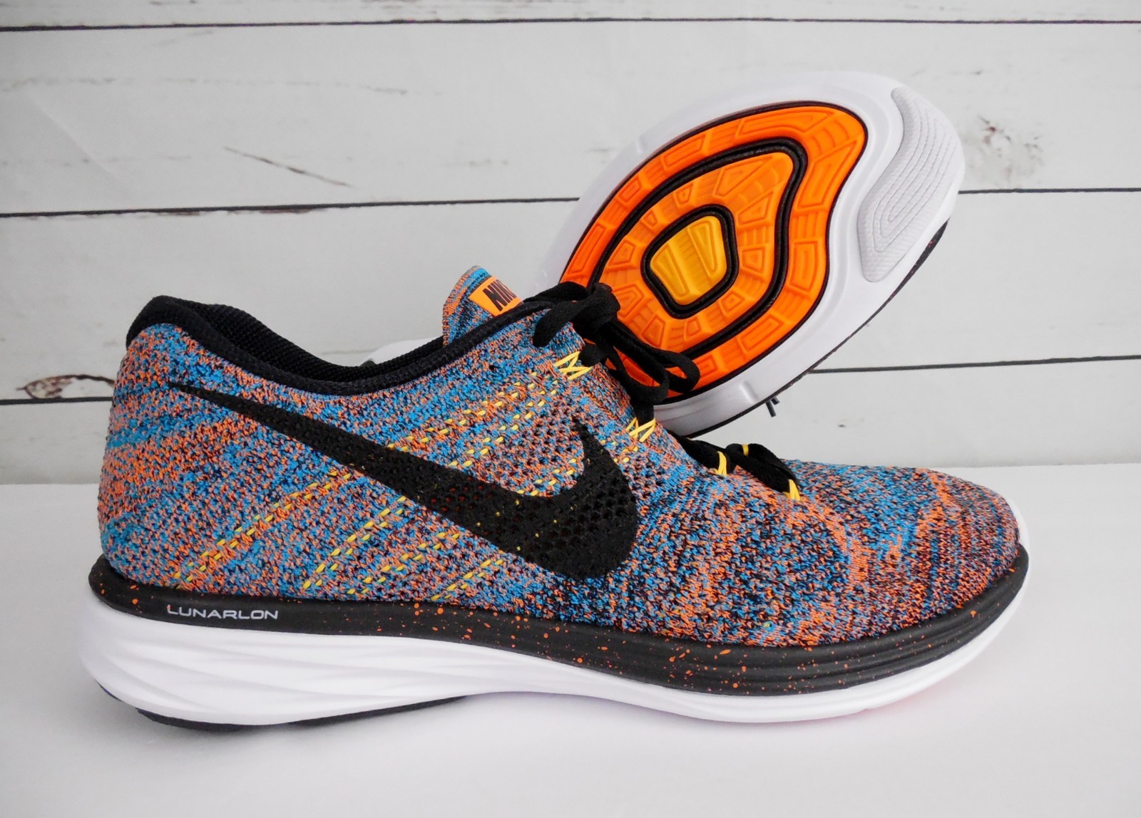 NEW Nike 698181 801 Flyknit Lunar 3 Size 12 Multicolor Nike Mens Running Shoe 12 NEW Nike 698181 801 Flyknit Lunar 3 Size 12 Multicolor Nike Mens Running Shoe 12