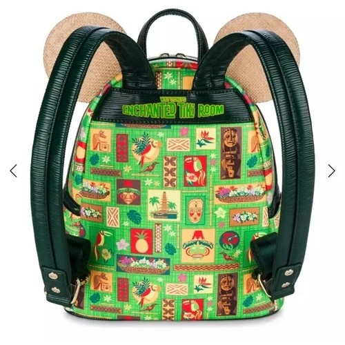 New In Hand Disney Mickey Mouse The Main Attraction Tiki Room Loungefly Backpack - Picture 2 of 2