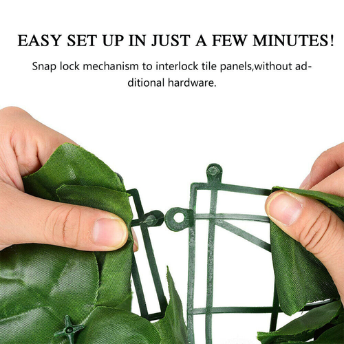 118"x39" Artificial Privacy Fence Wall Screen Faux Ivy Leaf Outdoor Garden Decor - Picture 6 of 40