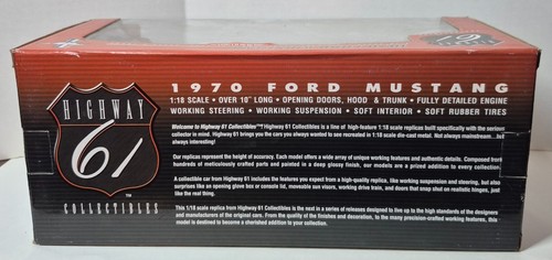 1970 Ford Mustang Highway 61 Diecast 1:18 Car - Black - Picture 7 of 8