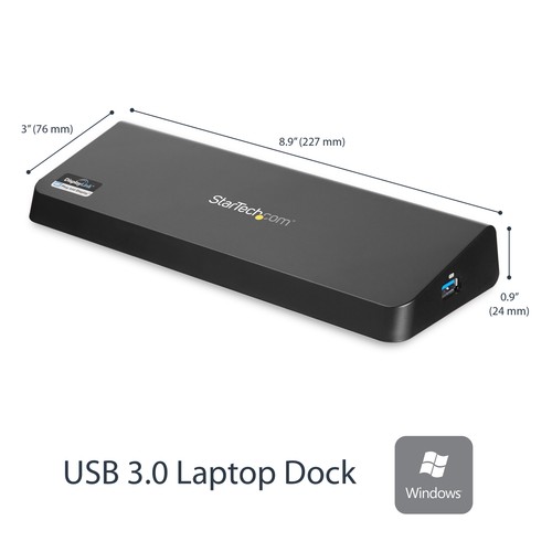 StarTech USB 3.0 Docking Station Dual Monitor HDMI & 4K DisplayPort - USB 3.0  - Picture 4 of 5
