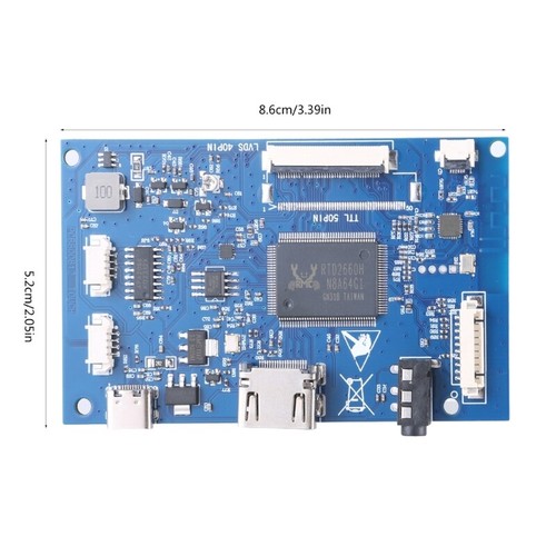Placa de módulo controlador de pantalla LCD de 7 pulgadas y 8 pulgadas 1 canal 40 pines LVDS Driver Board - Imagen 8 de 8