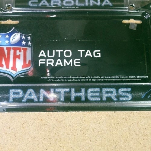 Carolina Panthers Offizieller NFL Metall Nummernschild Rahmen Neu Verzierte Buchstaben - Bild 3 von 7
