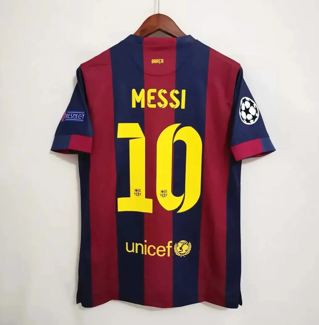 ［美品！】バルセロナ MESSI 10 シャツ 2015 Barcelona 2014 - 2015 Champions League Home Shirt #10 Messi