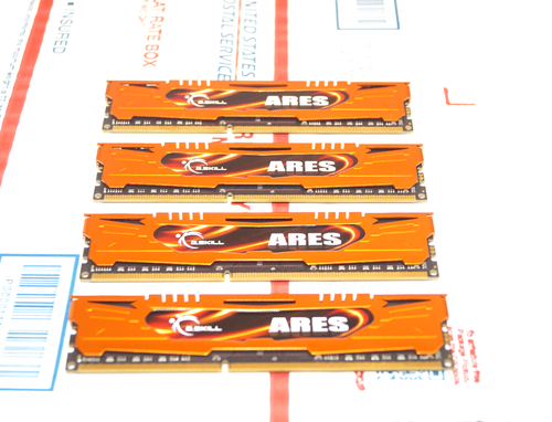 G.Skill Ares F3-1600C10Q-32GAO (32GB) 4 x 8GB DDR3-1600 MHz Ram Kit Orange XMP