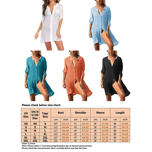 Women Beach Cover Up Half Sleeve Swimsuit Coverup Ladies Bikini Swimwear Summer - Picture 3 of 51