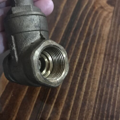 Nibco Valvola a saracinesca in bronzo a collo lungo controllo flusso T-111, filettata 3/4" - Foto 3 di 5