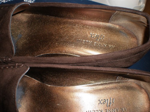 DAMENSCHUHE ANNE KLEIN I FLEX SCHOKOBRAUN VELOURSLEDER KEILABSATZ GRÖSSE 7,5 M - Bild 2 von 5
