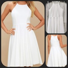LULUS Irresistible Charm White Midi Dress**Flattering Design Size XS****NWOT***