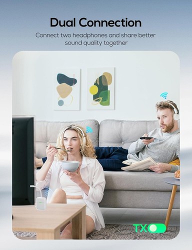 Receptor Transmisor Bluetooth 5.3 Soporte aptX Baja Latencia, Para Auriculares - Imagen 2 de 7