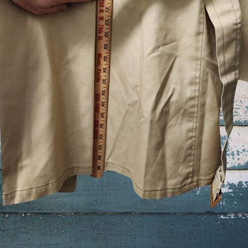 Trench coat classico Sterling Wear Of Boston kaki fodera in pile con zip - Foto 6 di 7