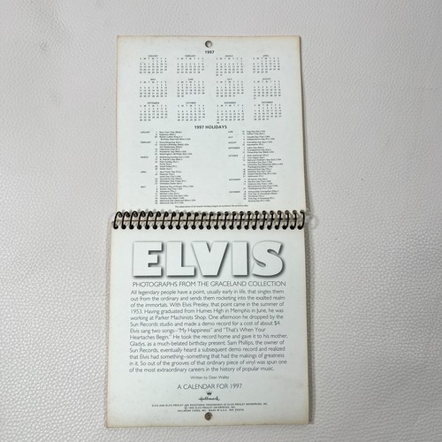 VTG Hallmark 1997 Calendar Elvis Presley Photographs from Graceland Collection - Bild 6 von 21