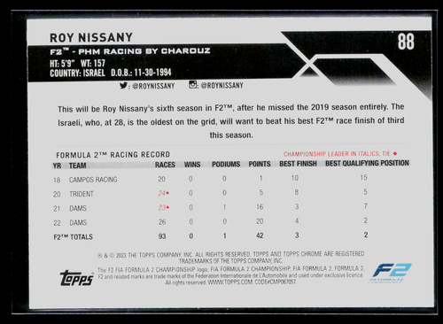 2023 Topps Chrome Formula 1 - Complete your set choose single base cards 1 - 200 - Picture 162 of 368
