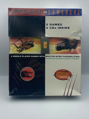 Werewolf vs Comanche Werewolf KA-50 & Comanche RAH-66 PC 1995 Brand New Big Box