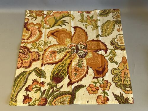 Pier 1 Imports Paisley Print Beige/Orange/Green Dinner Napkins - 6 Napkins - Picture 3 of 3