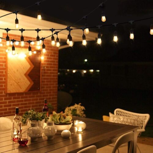 HEAVY DUTY FESTOON E27 IP65 WATERPROOF LED OUTDOOR GARDEN STRING LIGHTS 98FT - Picture 3 of 16