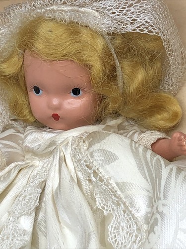 5.5” Vintage Nancy Ann Storybook All Bisque Wedding Bride? Blonde W/ A Box - Picture 9 of 13
