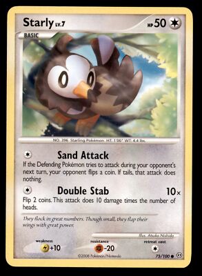 Pokemon Card Starly LV.7 Stormfront 75/100 NEAR MINT Non Pokemon Card Starly LV.7 Stormfront 75/100 NEAR MINT Non
