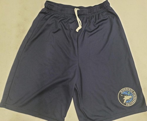 0725 Herren NBA Team Bekleidung MINNESOTA TIMBERWOLVES Polyester SHORTS schwarz marineblau - Bild 6 von 6