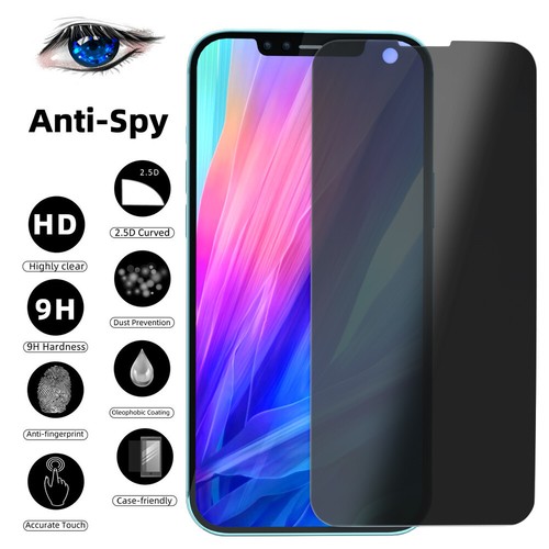 For iPhone 12/13 Pro Max/Mini Privacy Anti-Spy Tempered Glass Screen Protector - Picture 13 of 68